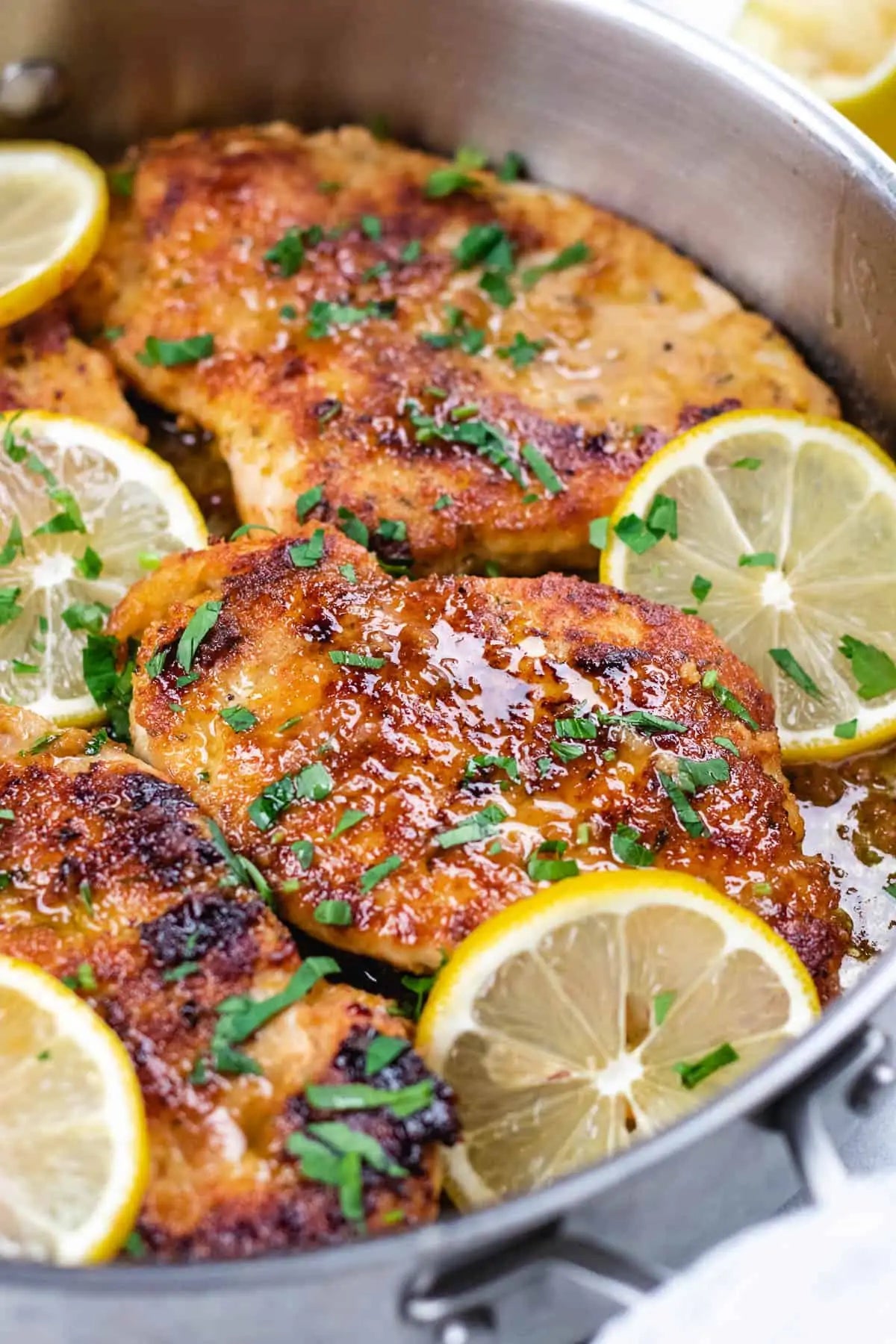 Lemon Garlic Chicken Cutlets w/ Veggies & Red Potatoes
