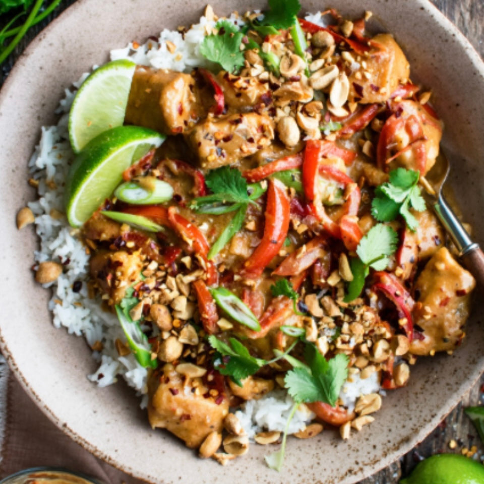 Thai Peanut Chicken Bowls