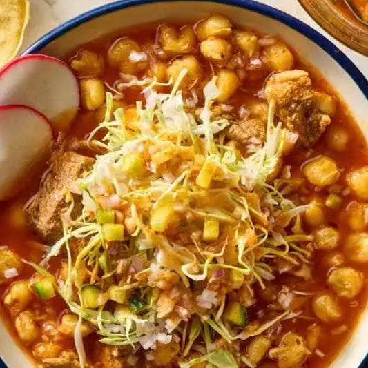 Chicken Posole with Hominy w/ Corn Muffins & Side Salad