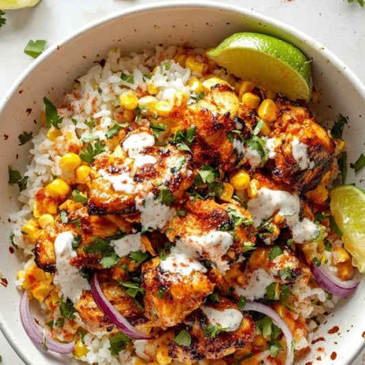 Street Corn Chicken Rice Bowl
