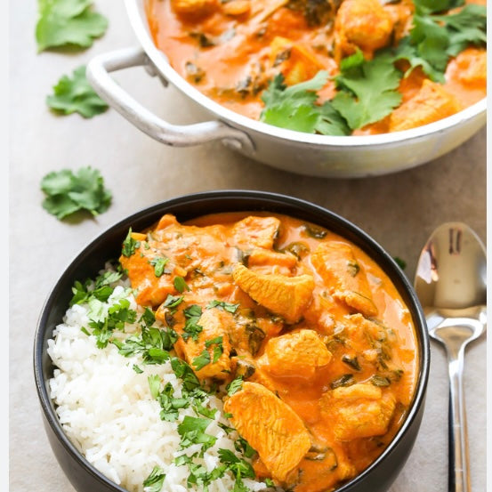Indian Butter Chicken w/ Veggies & Jasmine Rice